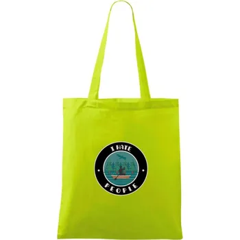 I hate people - kanoe - Taška bavlněná - 42 x 38 cm ( Limetková )