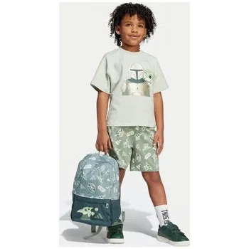 Pánské tričko adidas Sada T-shirt a šortky Star Wars The Mandalorian™ JF3648 Zelená Regular Fit 3_4Y