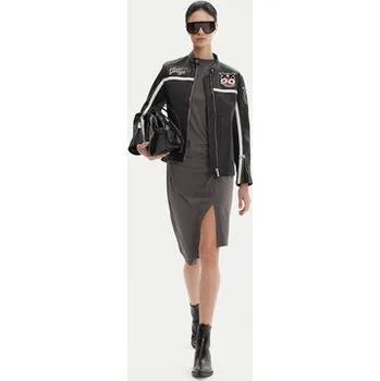 Dámský křivák PINKO Kožená bunda 105296 A2N5 Černá Regular Fit 42