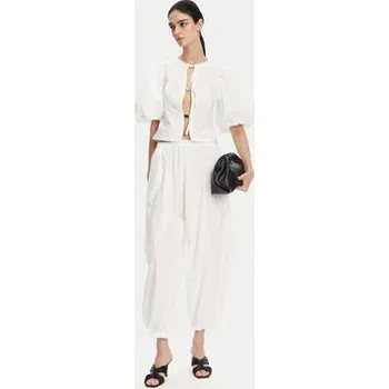 Pánské kalhoty PINKO Kalhoty z materiálu 105210 A2LD Bílá Relaxed Fit M