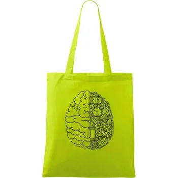 Mechanický mozek - Taška bavlněná - 42 x 38 cm ( Limetková )