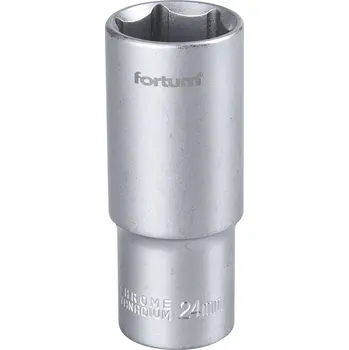Ruční nářadí Hlavice nástrčná prodloužená 1/2", 24mm, L 77mm FORTUM