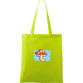 Gamer - stará hra - houba - Taška bavlněná - 42 x 38 cm ( Limetková )