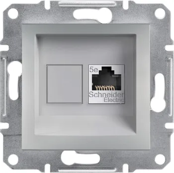 Elektrická zásuvka Internetová zásuvka nástěnná Schneider Electric stříbrná