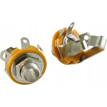 Audio kabel Zásuvka 6,3 mm stereo montážní kovová audio, pro kytary