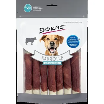 Pamlsek pro psa Dokas Tyčinky z&nbsp;hovězí kůže obalené hovězím masem 190 g