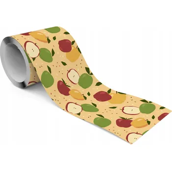 Fototapeta Samolepicí Dekorativní Bordura na Tapety JABLKA Ovoce Jídlo Retro Styl