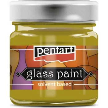 Speciální výtvarná barva Pentart Barva na sklo nevypalovací PENTART 30 ml ZÁZVOROVÁ