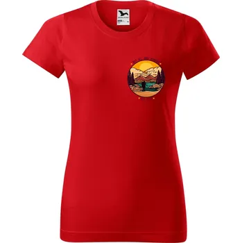 Dámské tričko DOBRÝ TRIKO Dámské tričko s potiskem Wander Barva: Červená, Velikost: 2XL