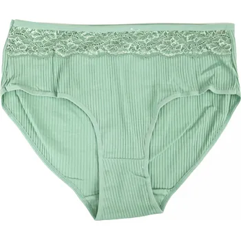 Kalhotky ELEVEK Bavlněné kalhotky klasické s krajkou vz. 274 Velikost: XXXL, Barva: olivová