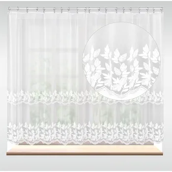 Záclona Záclona dreher Mira, Listí metráž, bílá