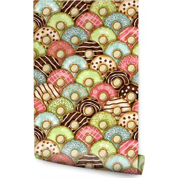 Fototapeta Tapeta do Jídelny Sladkosti Barevné koblihy Dekor