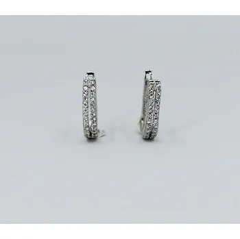 Náušnice Steel Edge Stříbrné náušnice se zirkony 306059002