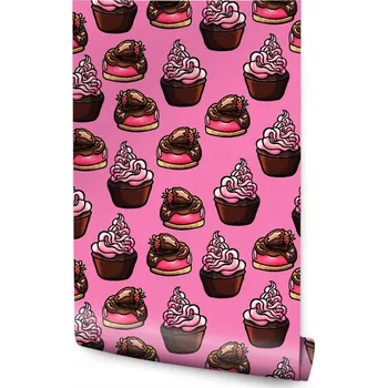 Fototapeta Tapeta pro mládež Cupcaky Sušenky Jahody