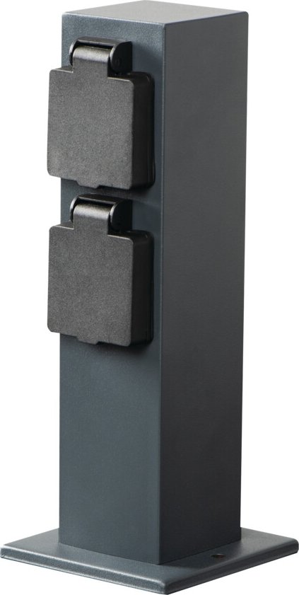 KAN ZÁSUVKA SLOUPEK 2X230V NASTO ANTRACIT 36586