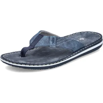 Pánské žabky PÁNSKÉ ŽABKY RIEKER 21043-14 MODRÁ Barva: MODRÁ, Velikost: 46