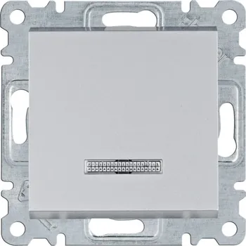vypínač HAG LUMINA WL0222 PŘEPÍNAČ ŘAZ. 6 S PODSVĚTLENÍM STŘÍBRNÁ MAT