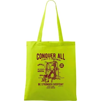 Conquer All - Taška bavlněná - 42 x 38 cm ( Limetková )