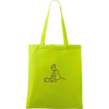 Masáže silueta - Taška bavlněná - 42 x 38 cm ( Limetková )