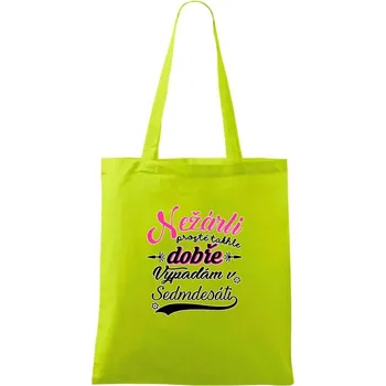 Nežárli - 70 - Taška bavlněná - 42 x 38 cm ( Limetková )