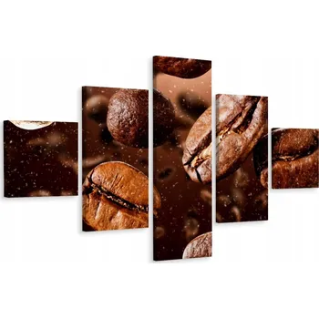 Obraz Vícedílný obraz Pálená káva Zrna Dekorace 200x120 cm