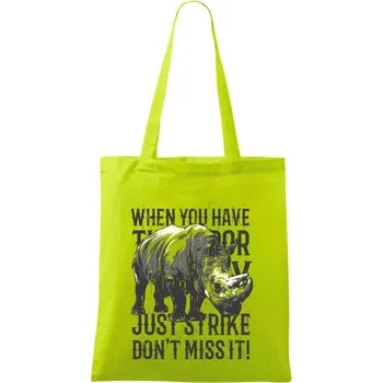 Rhino strike - Taška bavlněná - 42 x 38 cm ( Limetková )