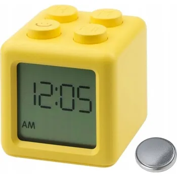 Budík Elektronický budík digitální KLOCEK Žlutý na baterie Ecolight