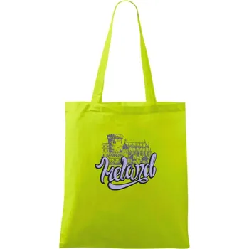 Ireland Lettering - Taška bavlněná - 42 x 38 cm ( Limetková )