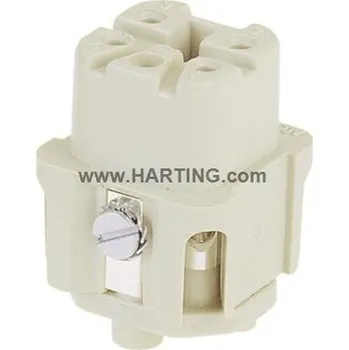 Elektrický konektor AVE VLOŽKA HAN 3A ŠROUBOVÁ ZÁSUVKA 4+PE 10A 0,75-1,5MM2 09200042711