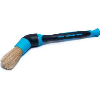 Detailingový štětec pro interiér i exteriér zahnutý 45°, barva: modrá