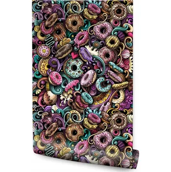 Fototapeta Tapeta do Kuchyně Koblihy doNUT Barevné Sladkosti 3D