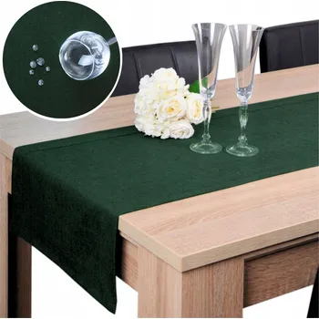 Prostěradlo Běžec na stůl odstíny zelené 140 x 40 cm