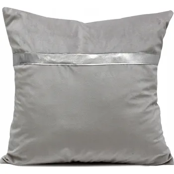 Povlečení POVLEČENÍ NA DEKORAČNÍ POLŠTÁŘEK 45x45 ŠEDÉ MĚKKÉ VELVET NA KANAPE POHOVKU