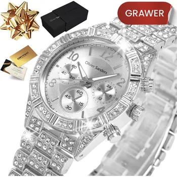 Hodinky Náramkové hodinky Olivier Sanders stříbrné quartzové s náramkem