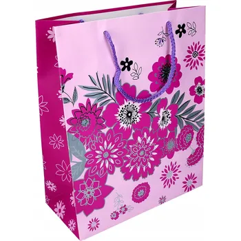 Dárková taška Vixon Dárková taška červené květy V-100