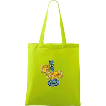 Dirt fishing - Taška bavlněná - 42 x 38 cm ( Limetková )