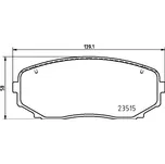 Sada brzdových destiček, kotoučová brzda HELLA 8DB 355 037-911
