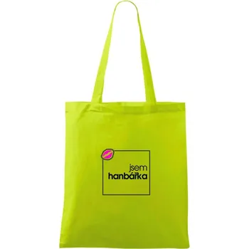 Jsem hanbářka ve čtverci - Taška bavlněná - 42 x 38 cm ( Limetková )