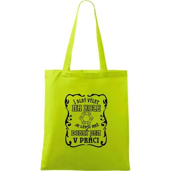 I blbý výlet na kole - Taška bavlněná - 42 x 38 cm ( Limetková )