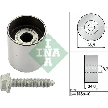 Rozvod motoru Vratná/vodicí kladka, ozubený řemen Schaeffler INA 532 0197 10