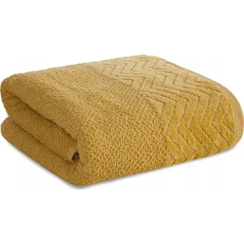Ručník Bavlněný ručník na ruce Eurofirany Loren hořčice 500g/m2 30x50cm