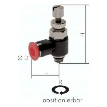 Ventil Škrticí zpětný ventil 1/8-6 MINI