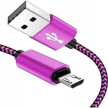Datový kabel Kabel Interlook USB - microUSB typ B, 1 m, růžový