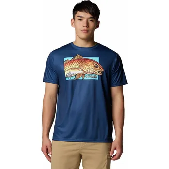 Pánské tričko Columbia Terminal Tackle PFG X Bentley SS M 2126331469 - carbon/pfg bentley/red head M