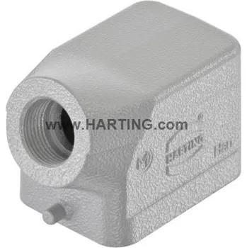 Elektrický konektor AVE KRYT HAN 6B NA KABEL ÚHLOVÝ NÍZKÝ ZÁVIT 1xM20 19300061540