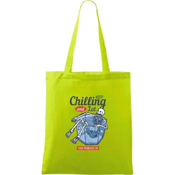 Keep chilling sklenice - Taška bavlněná - 42 x 38 cm ( Limetková )
