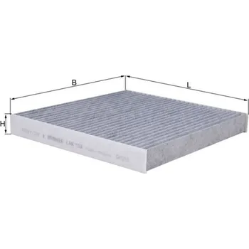 Ventilátor topení a klimatizace Kabinový filtr MAHLE LAK 158