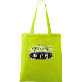 The skateboard life - Taška bavlněná - 42 x 38 cm ( Limetková )