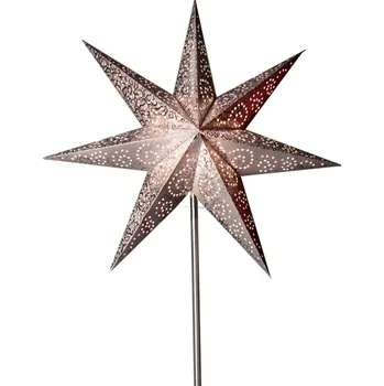 Vánoční dekorace STAR HVĚZDA ANTIQUE ŠEDÁ ZÁVĚS. 48CM 236-81