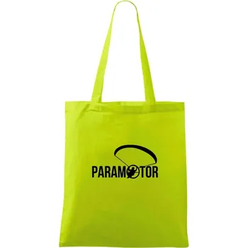 Paramotor nápis - Taška bavlněná - 42 x 38 cm ( Limetková )
